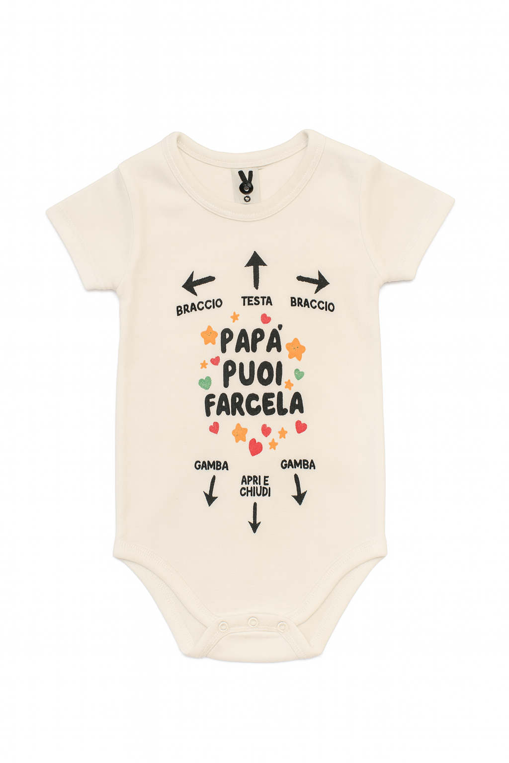 Body bianco "Papà puoi farcela" - 3 mesi