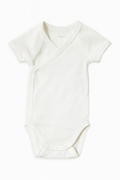 Body bianco manica corta incrociato Petit Bateau - 3 mesi