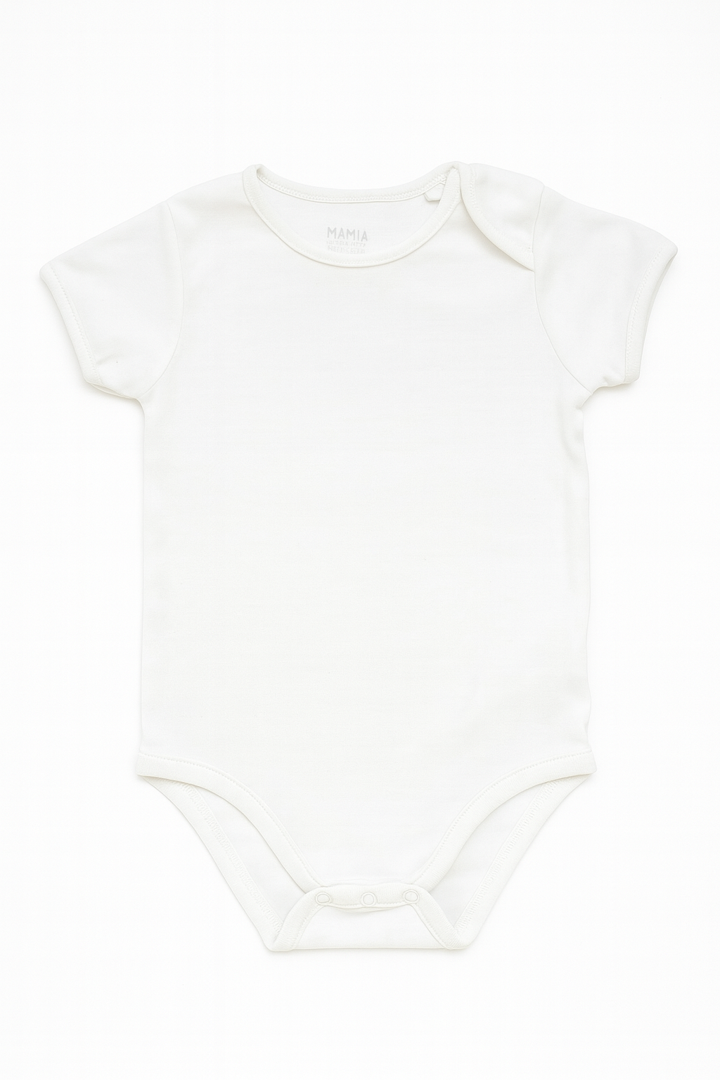 Body bianco semplice maniche corte – scollo americano - 24 mesi
