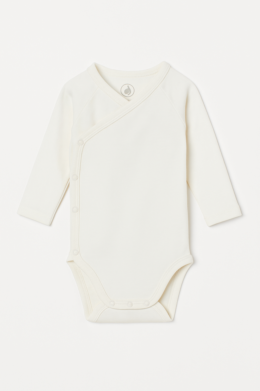 Body Petit Bateau bianco a maniche lunghe – apertura incrociata - 6 mesi