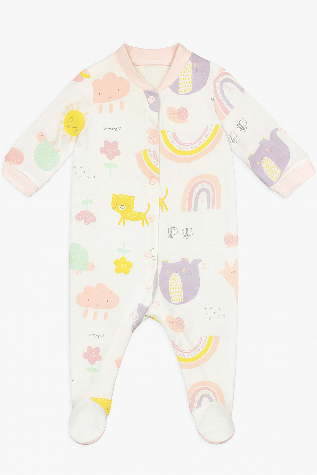 Tutina arcobaleno con animali - 3 mesi