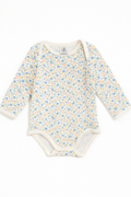 Body a maniche lunghe con fantasia floreale multicolore - 18 mesi