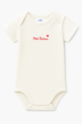 Body maniche corte scritta "Petit Bateau" - 3 mesi