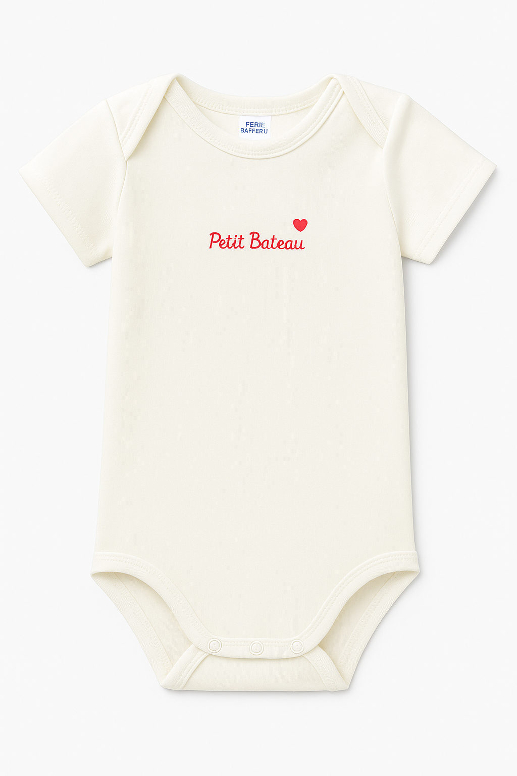 Body maniche corte scritta "Petit Bateau" - 3 mesi