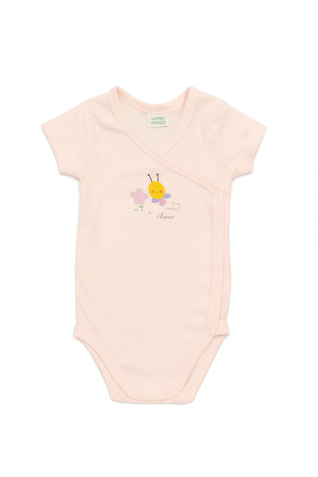 Body rosa chiaro wrap con ape - 3 mesi