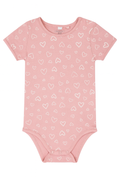 Body rosa con cuori bianchi - 24-36 mesi