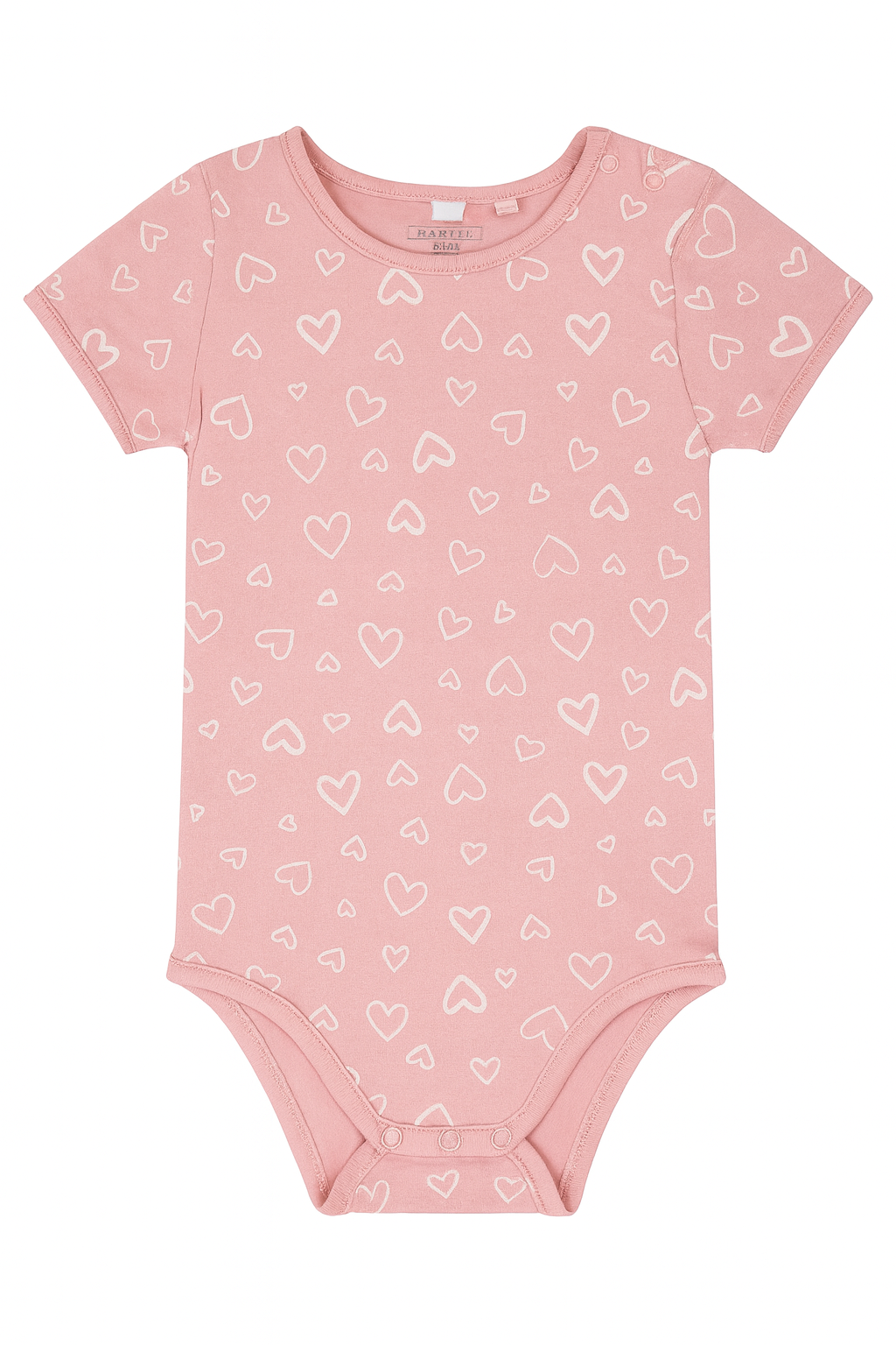 Body rosa con cuori bianchi - 24-36 mesi