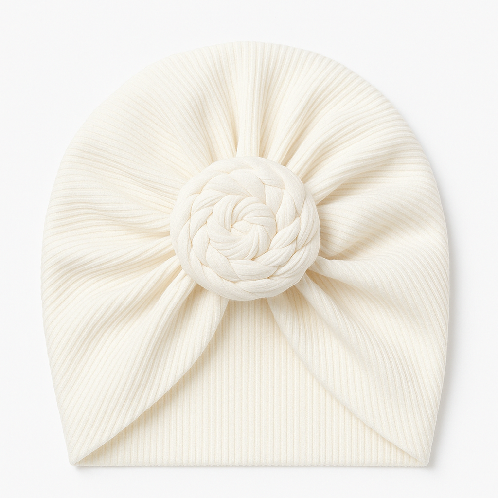 Cappellino per bebè con nodo