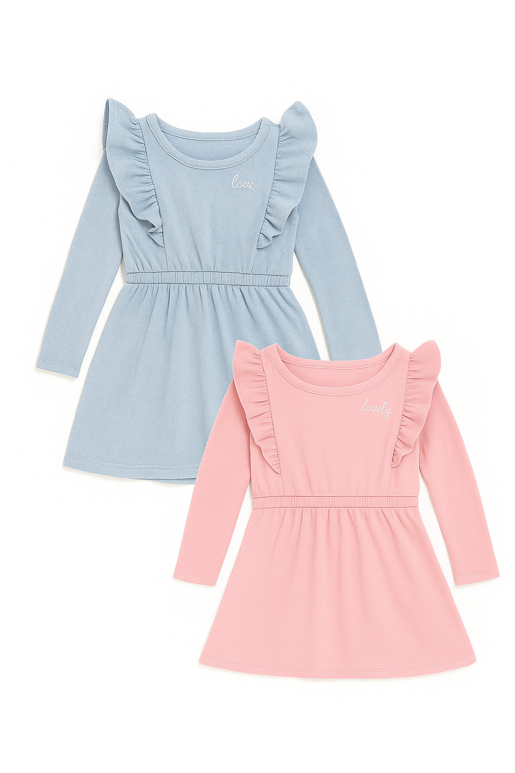 Vestito con volant – Rosa o Azzurro - 24 mesi