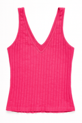 Canotta fucsia a costine - Taglia M