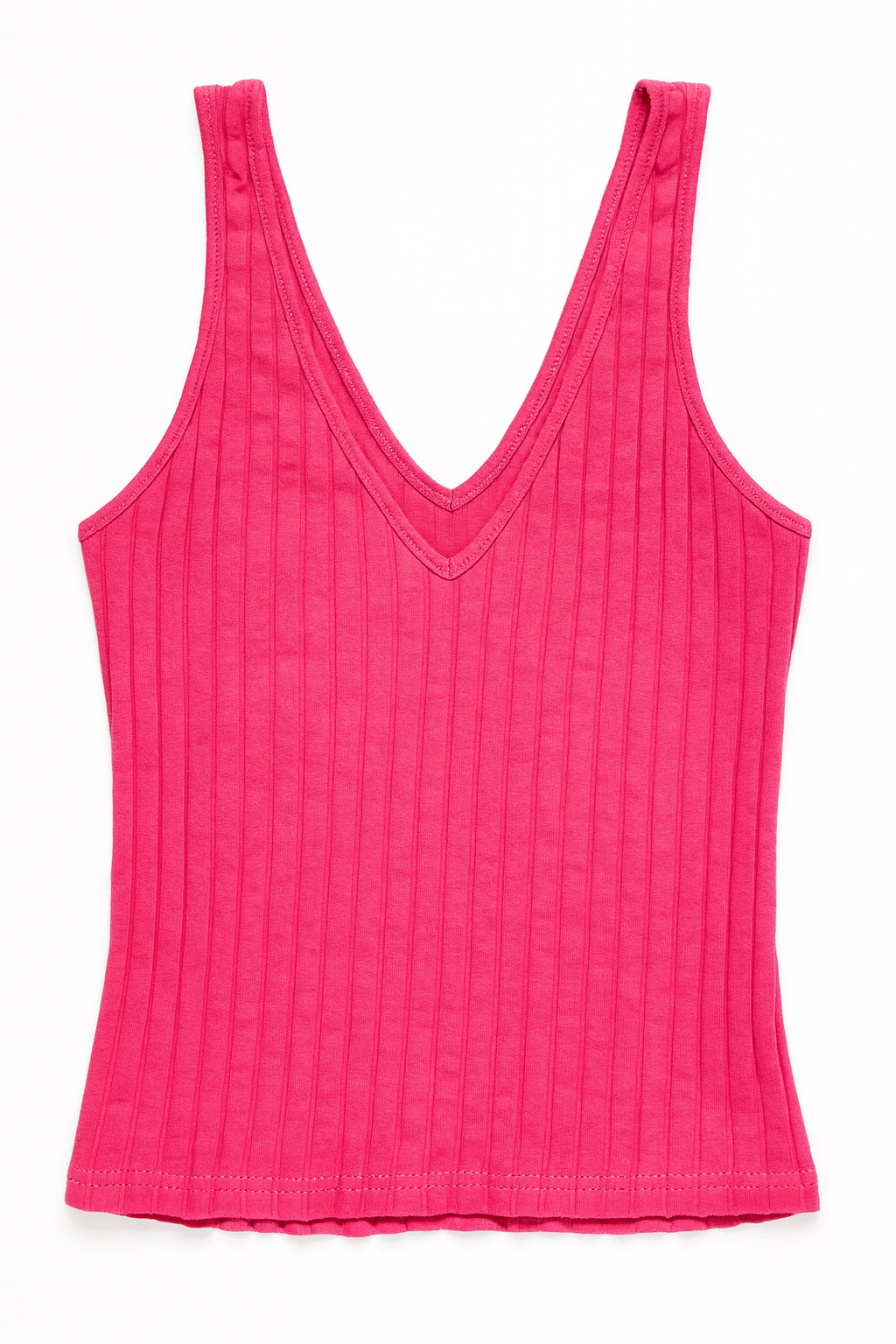 Canotta fucsia a costine - Taglia M