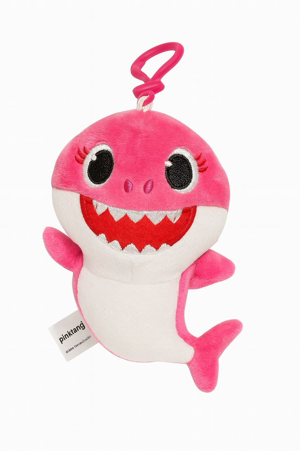 Baby Shark rosa peluche – con clip