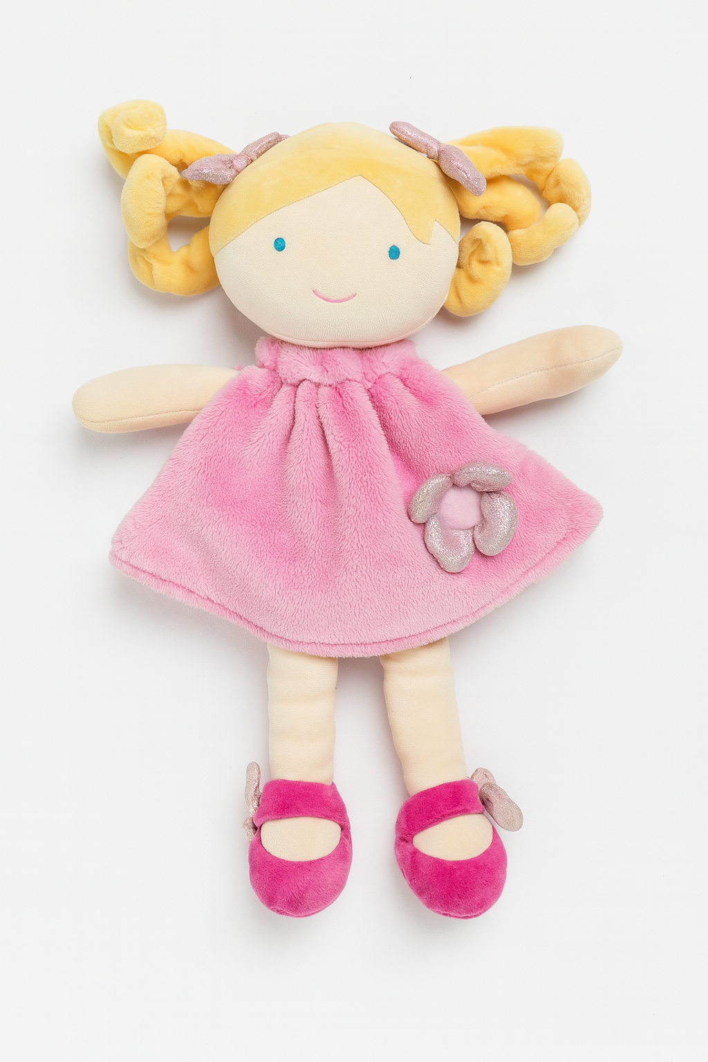 Bambola Doudou et Compagnie rosa – Morbida con codini