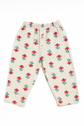 Pantaloni crema floreali – 18 mesi