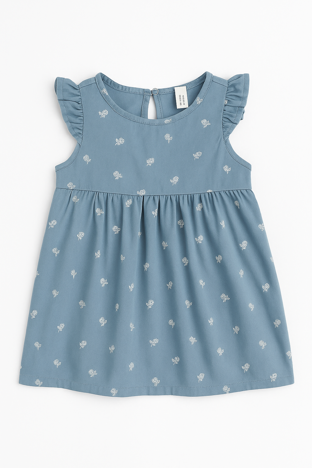 Vestito azzurro con fiorellini bianchi - 0-3 mesi