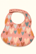 Bavaglino in silicone con tasca – Cuori
