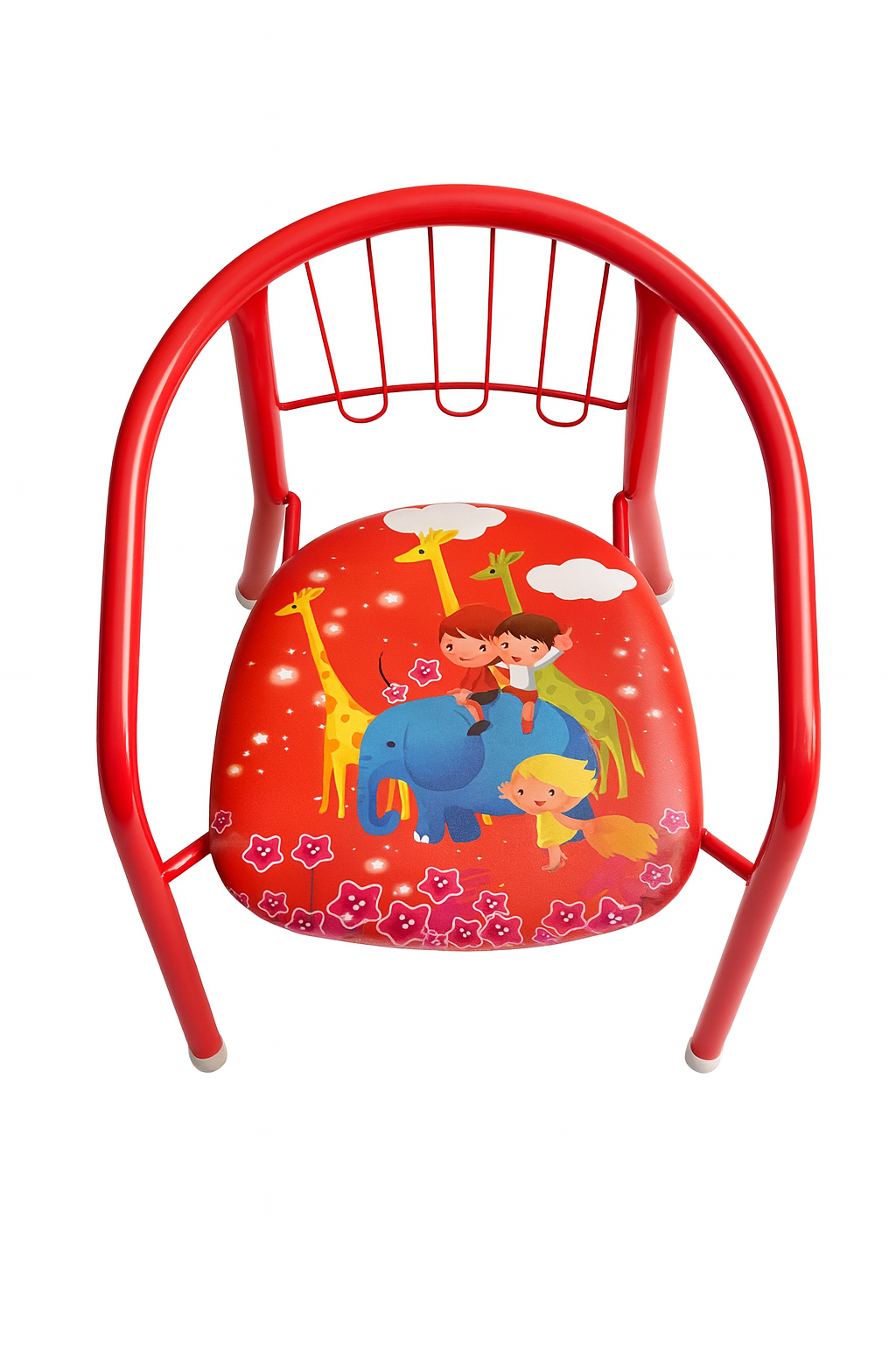 Sediolina in metallo per bambini – Rossa