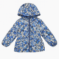 Giubbino leggero blu con fantasia floreale - 24 mesi