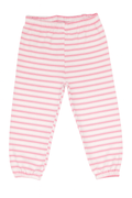 Pantaloni rosa a righe bianche - 24-36 mesi