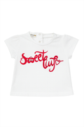 T-shirt bianca “Sweet Luijo” - 6 mesi
