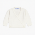 Cardigan incrociato bianco a maniche lunghe - 0-3 mesi