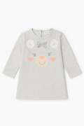 Maglia grigia con orsetto a maniche lunghe
