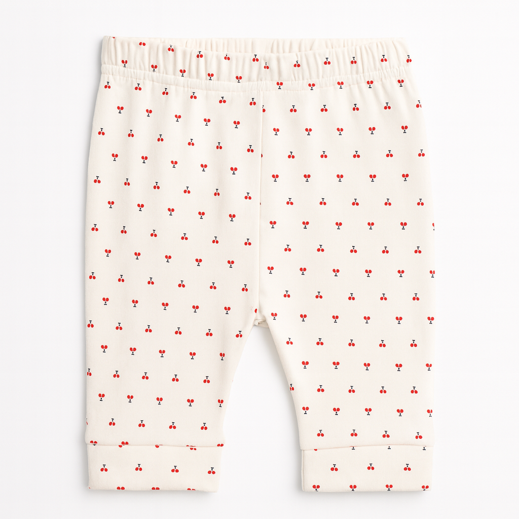 Pantaloni panna con ciliegie - 6 mesi