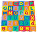 Tappeto puzzle morbido con lettere e numeri