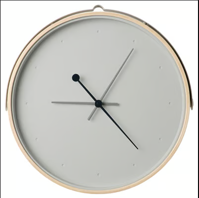 Orologio da parete minimal in legno chiaro