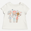T-shirt bianca con stampa “Best Friends” - 12-18 mesi