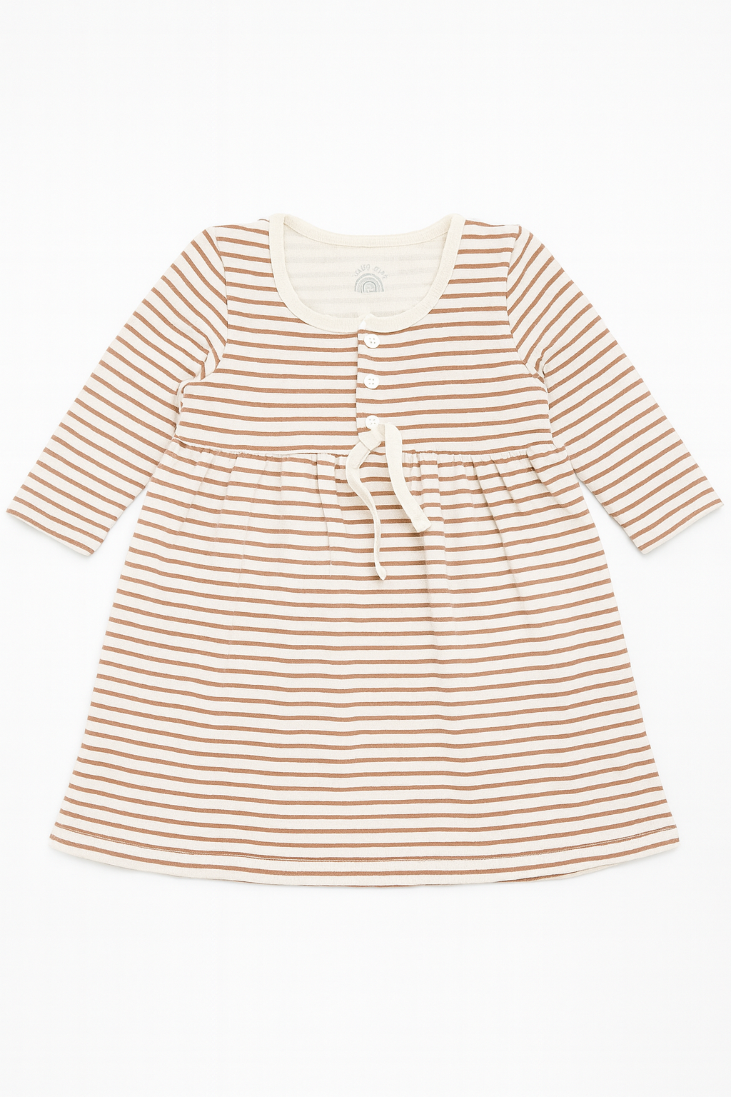 Vestito Petit Bateau a righe a maniche lunghe - 18 mesi