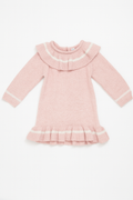 Vestito rosa in maglia con volant - 24 mesi