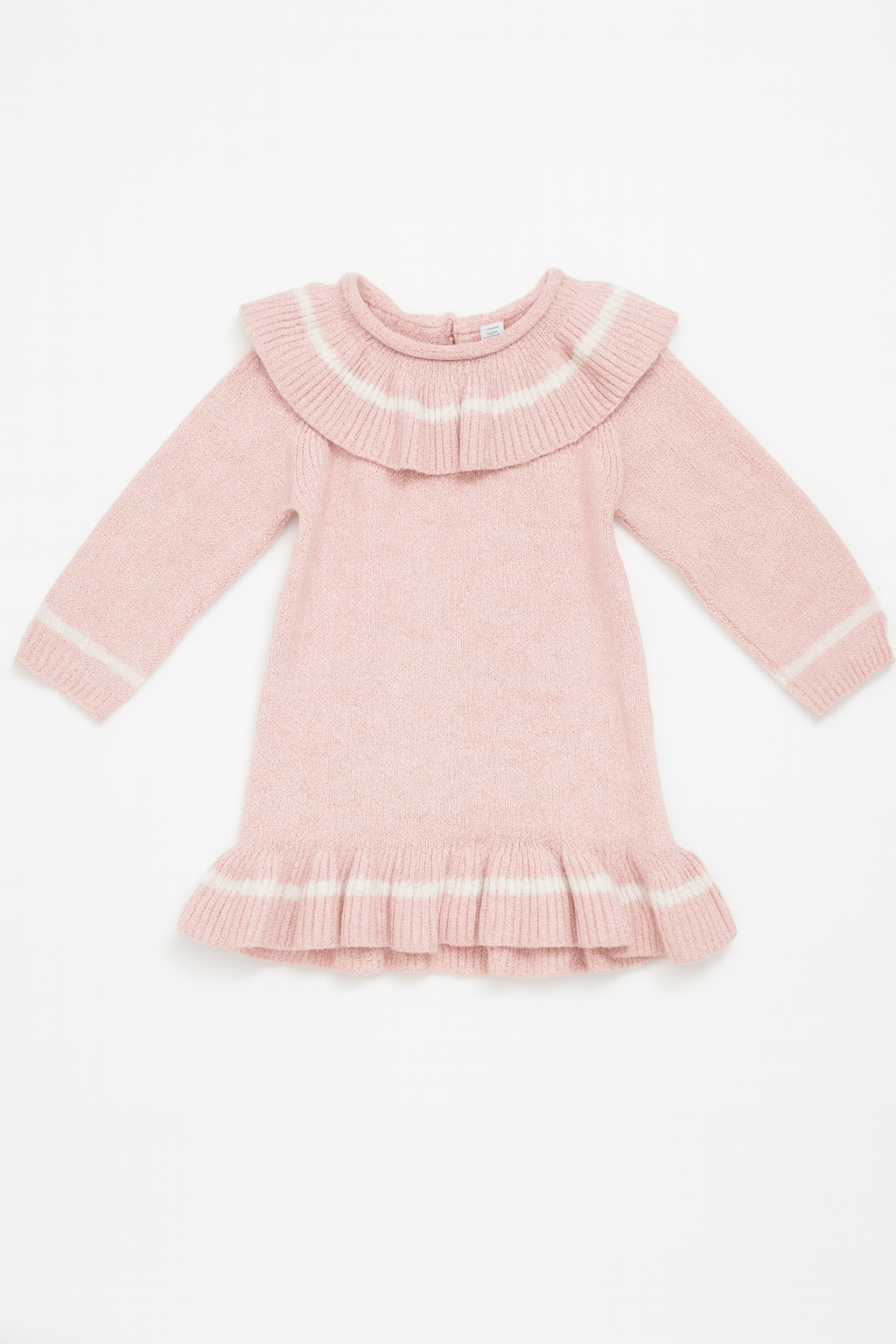 Vestito rosa in maglia con volant - 24 mesi
